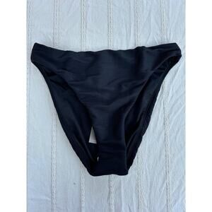 NWT J.Crew Black Ribbed Bikini‎ Bottom, Size S